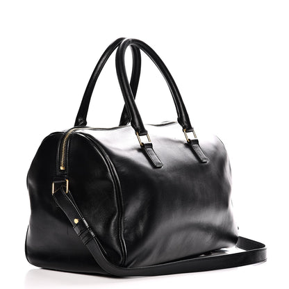 Saint Laurent Smooth Calfskin Classic Duffle 6 Bag Black 4 of 11