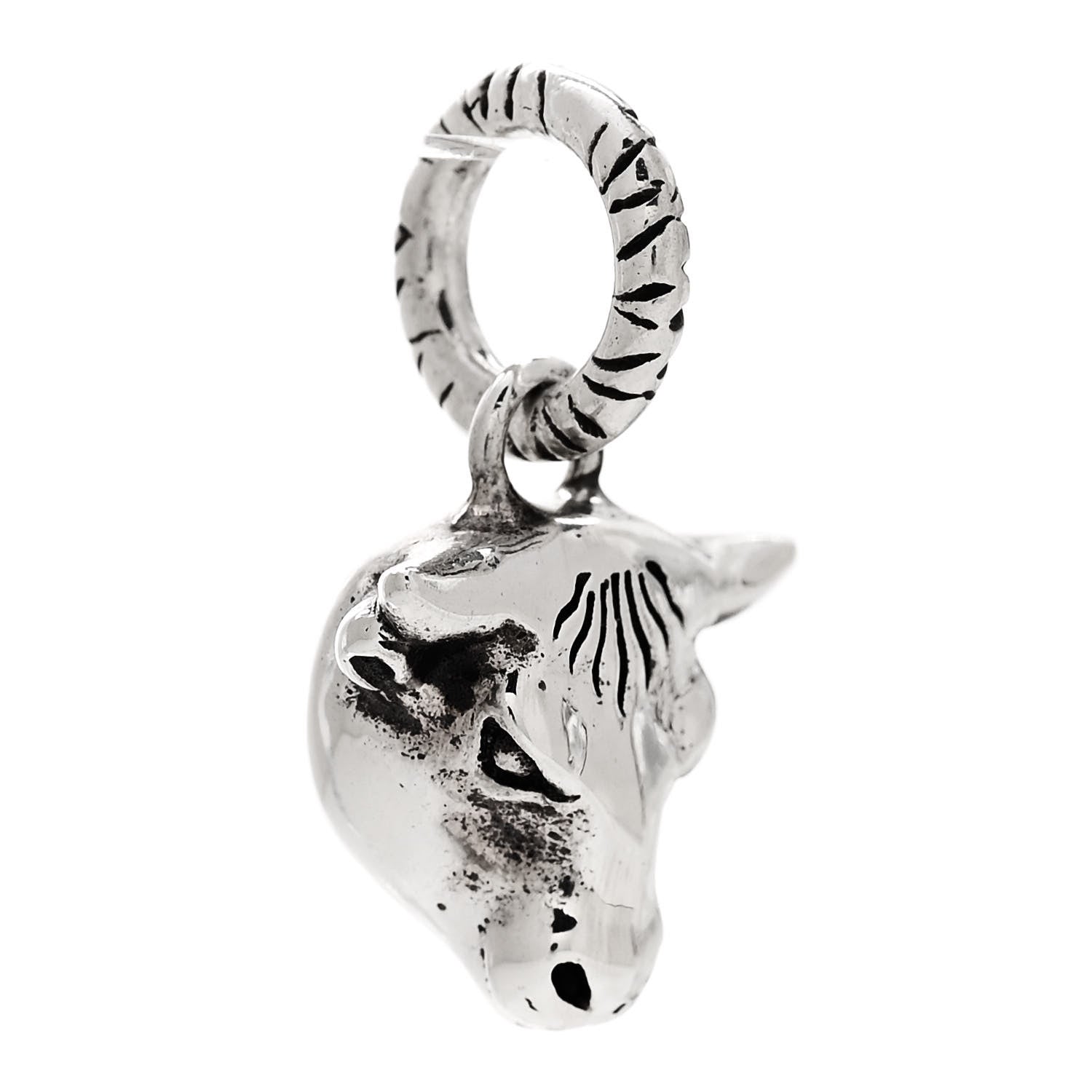 Gucci Sterling Silver Anger Forest Bull Head Pendant 3 of 5