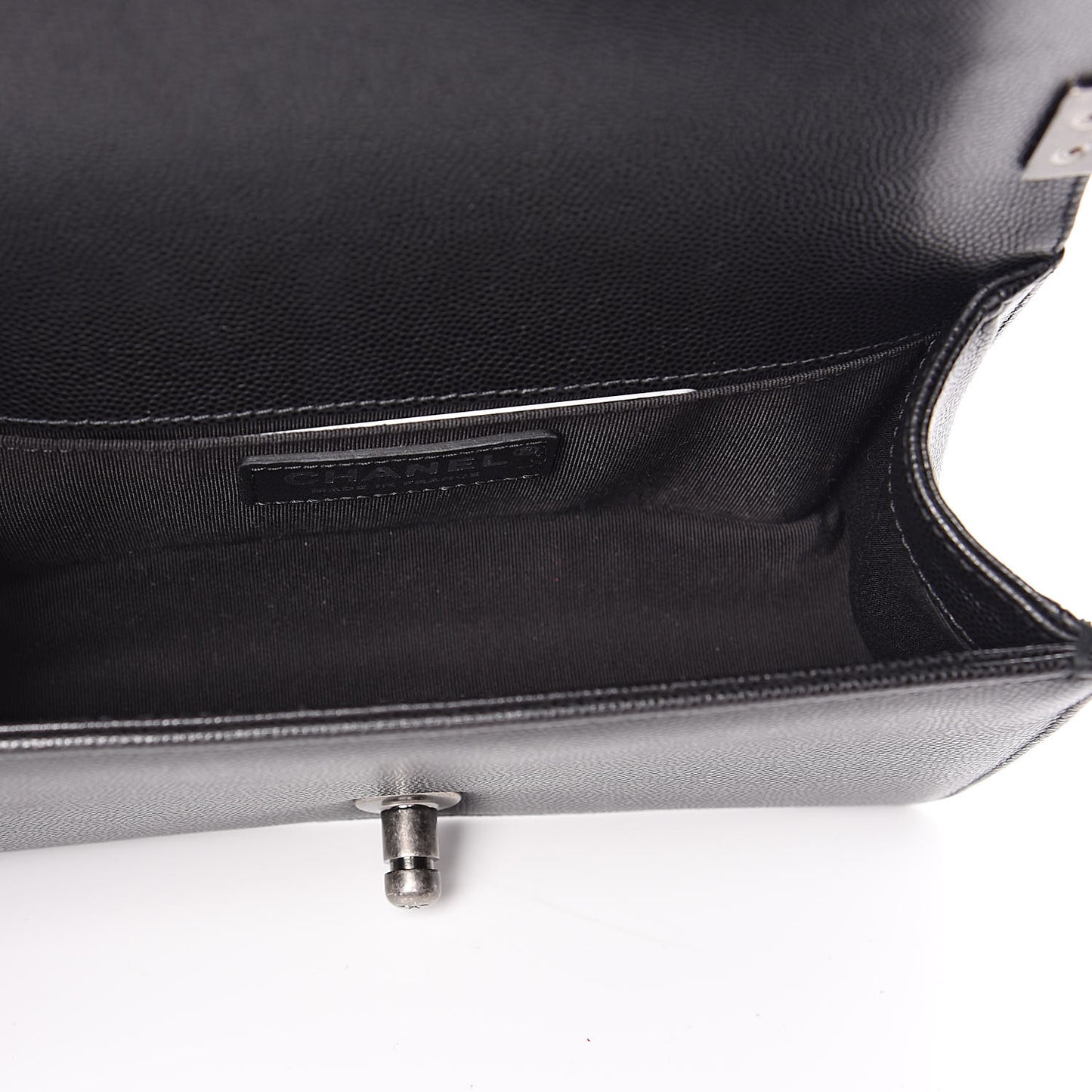 Caviar Quilted Small Boy Flap Black