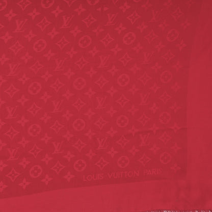 Louis Vuitton Silk Wool Monogram Shawl Pomme D'Amour 4 of 6