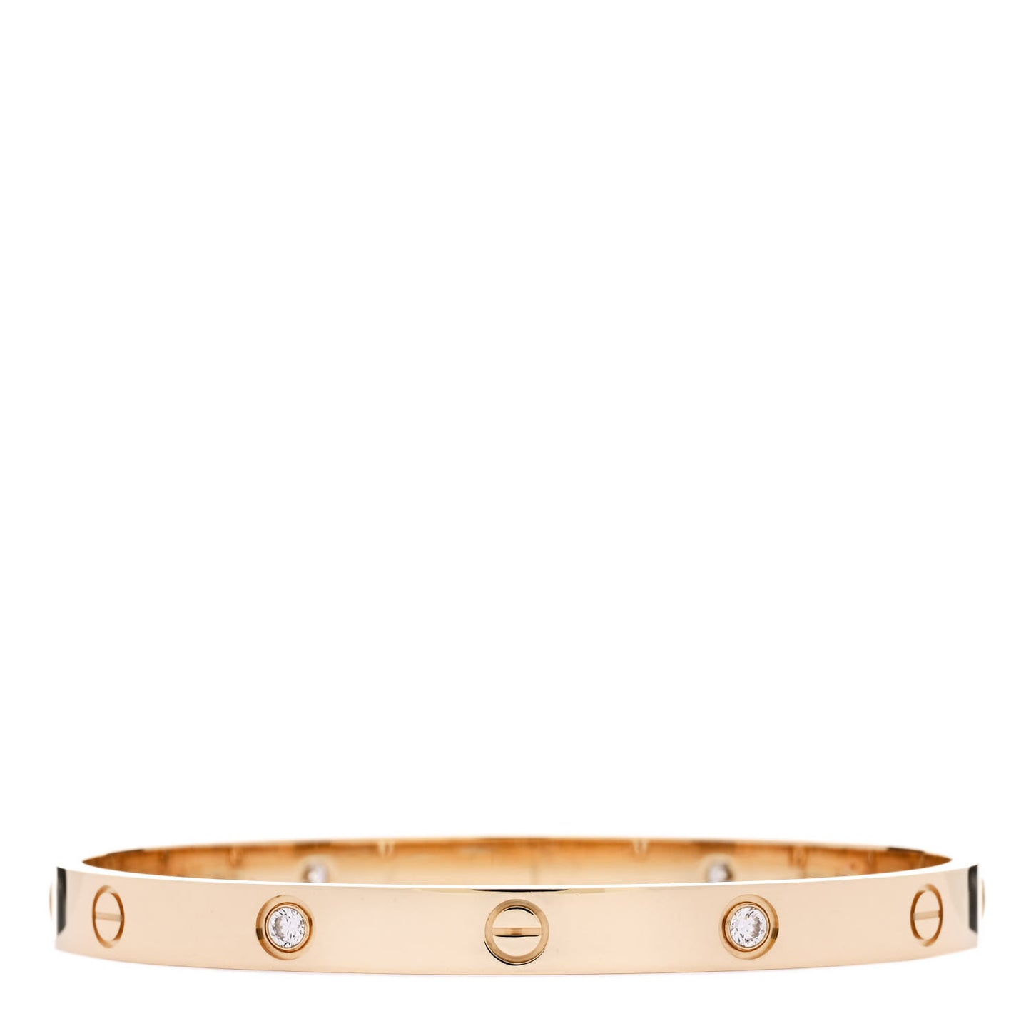 18K Yellow Gold 4 Diamond LOVE Bracelet 19