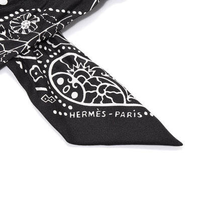 Hermes Silk Entre Ciel Et Mer Twilly Black White 2 of 3