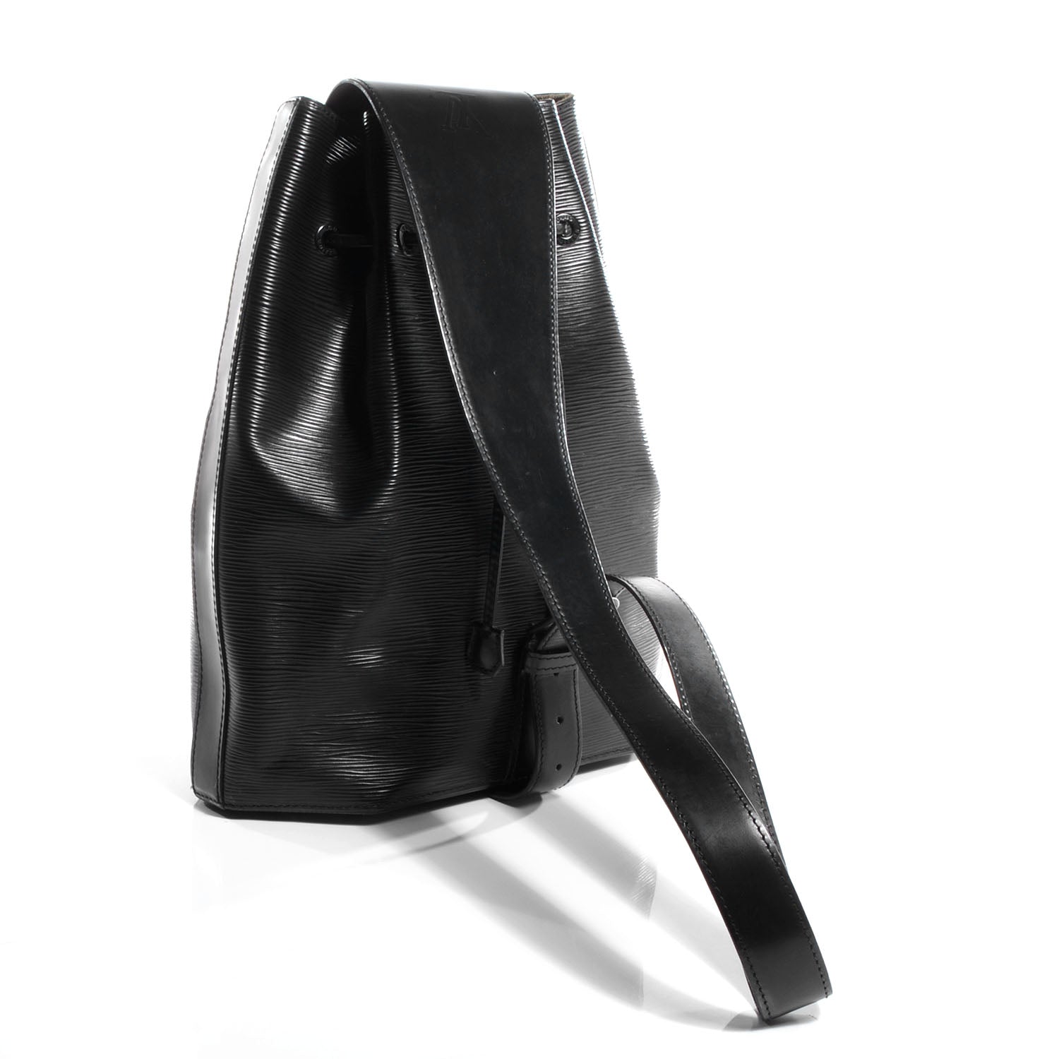 Louis Vuitton Epi Sac a Dos Drawstring Bag Black 3 of 7