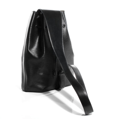 Louis Vuitton Epi Sac a Dos Drawstring Bag Black 3 of 7