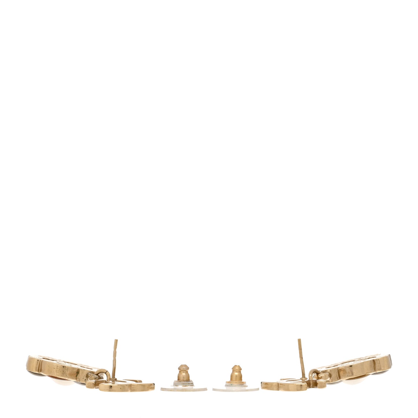 Pearl Gripoix Drop Earrings Gold