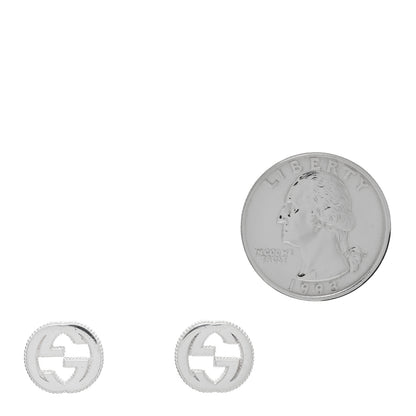 Gucci Sterling Silver Interlocking G Stud Earrings 2 of 4