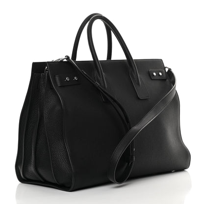 Saint Laurent Grained Calfskin Large Souple Sac De Jour Black 3 of 13