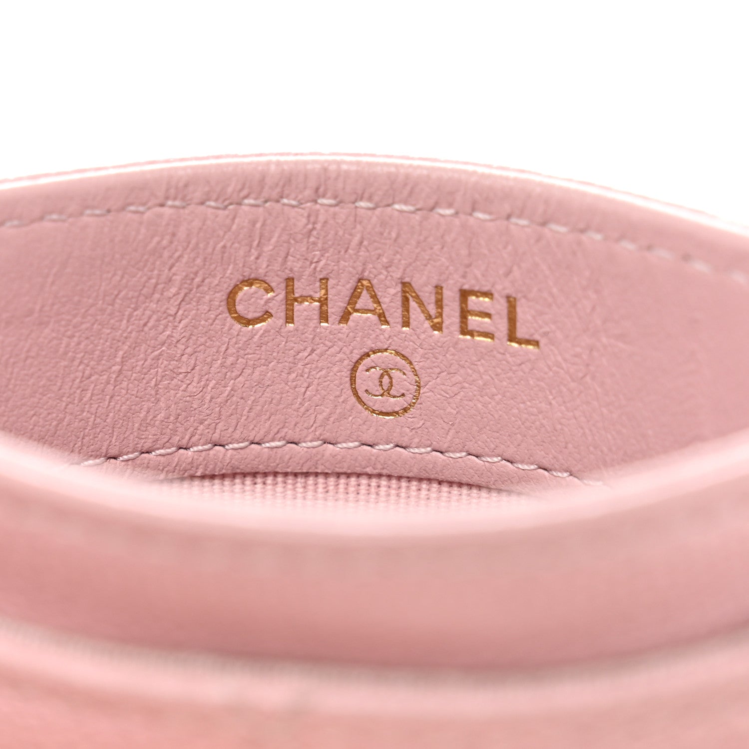 Chanel Caviar Quilted Studded CC Card Holder Light Pink 6 of 8