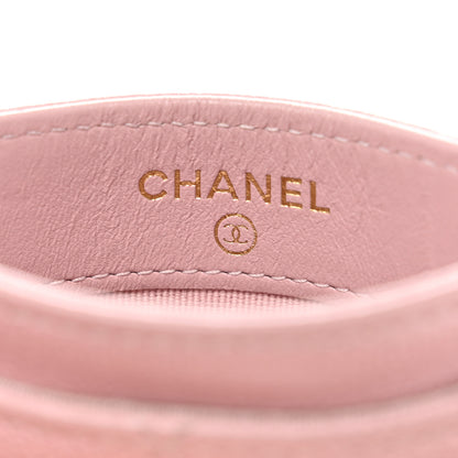 Chanel Caviar Quilted Studded CC Card Holder Light Pink 6 of 8
