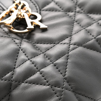 Christian Dior Calfskin Macrocannage Small Toujours  Black 13 of 13