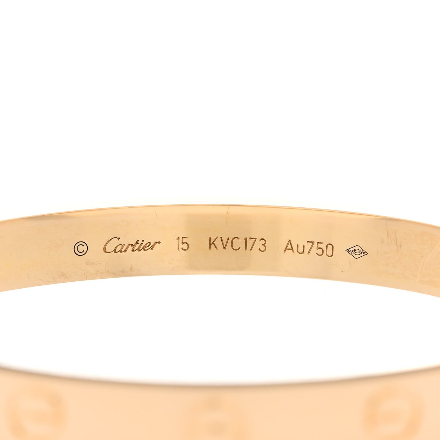 18K Yellow Gold LOVE Bracelet 15