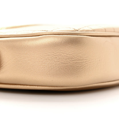 Celine Laminated Calfskin Quilted Small C Charm Bag Gold 10 of 13