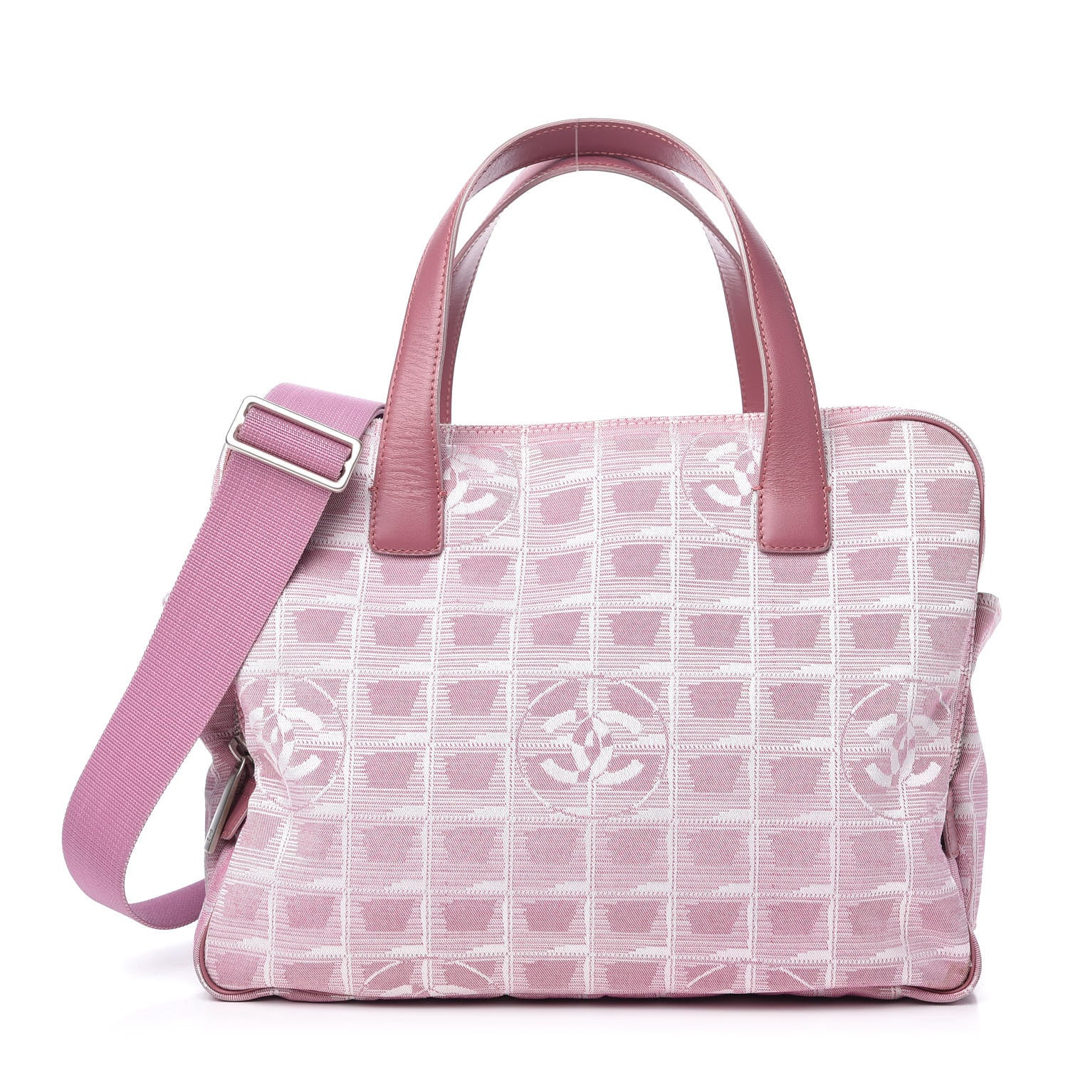 Chanel Nylon Small Travel Tote Bag Pink 1 of 9