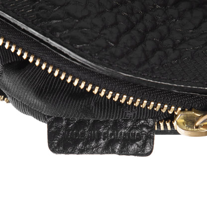 Burberry Signature Grain Calfskin Check Embossed Small Chichester Crossbody Clutch Bag Black 8 of 8