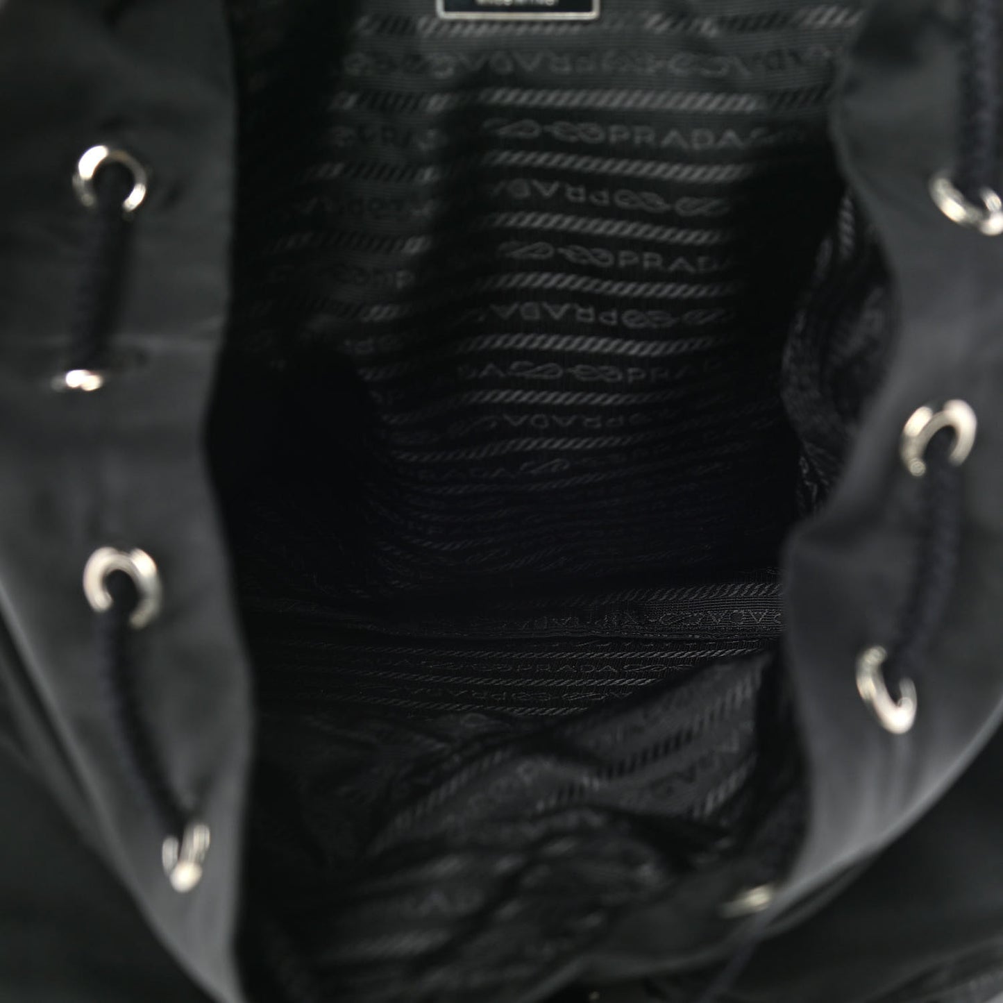 Technical Nylon Saffiano Double Buckle Backpack Black