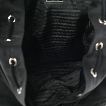 Prada Technical Nylon Saffiano Double Buckle Backpack Black 6 of 14