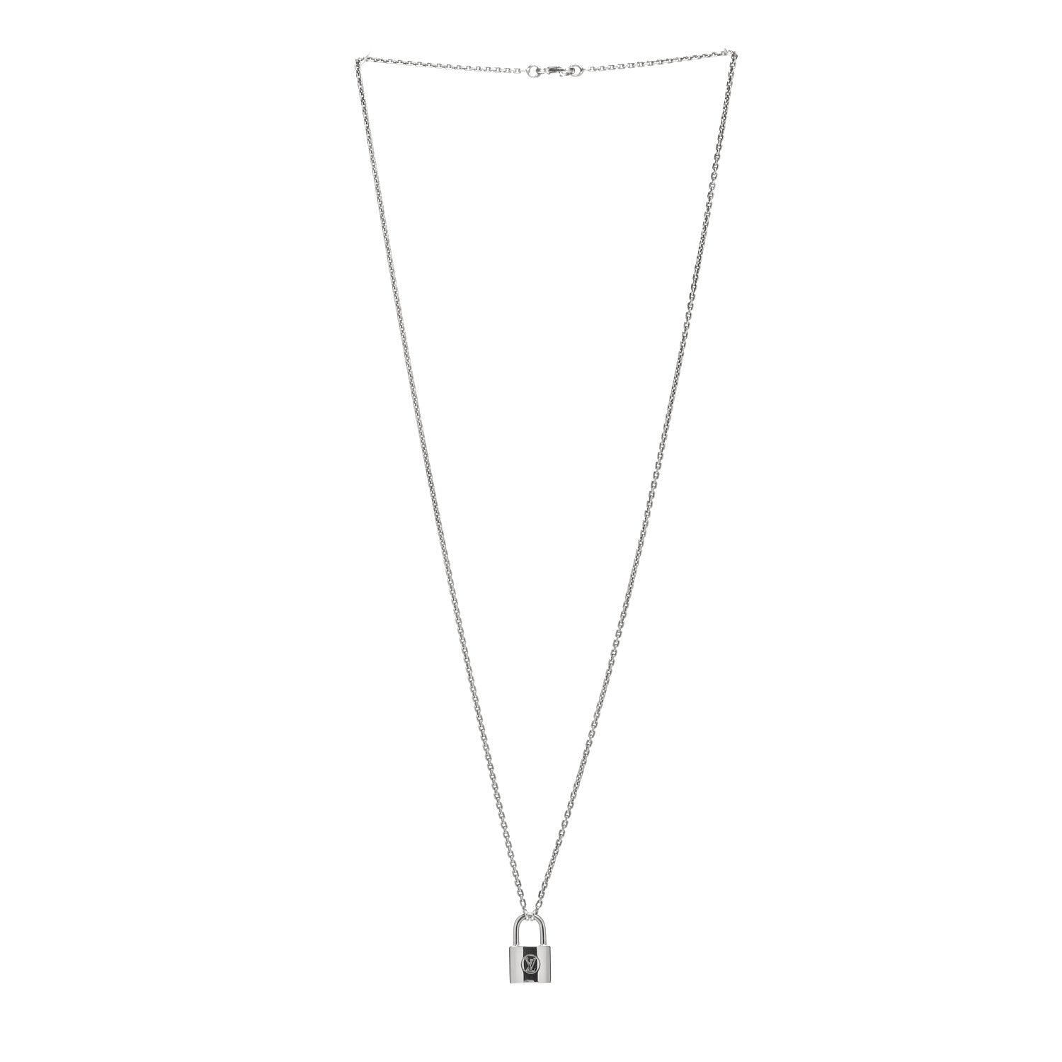 Louis Vuitton Sterling Silver Lockit Necklace 3 of 5