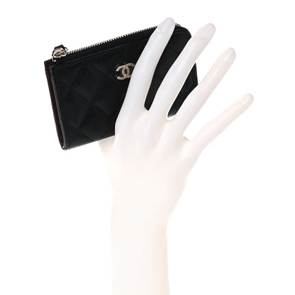 Chanel Caviar Quilted Zipped Key Holder Case Black 2 of 10