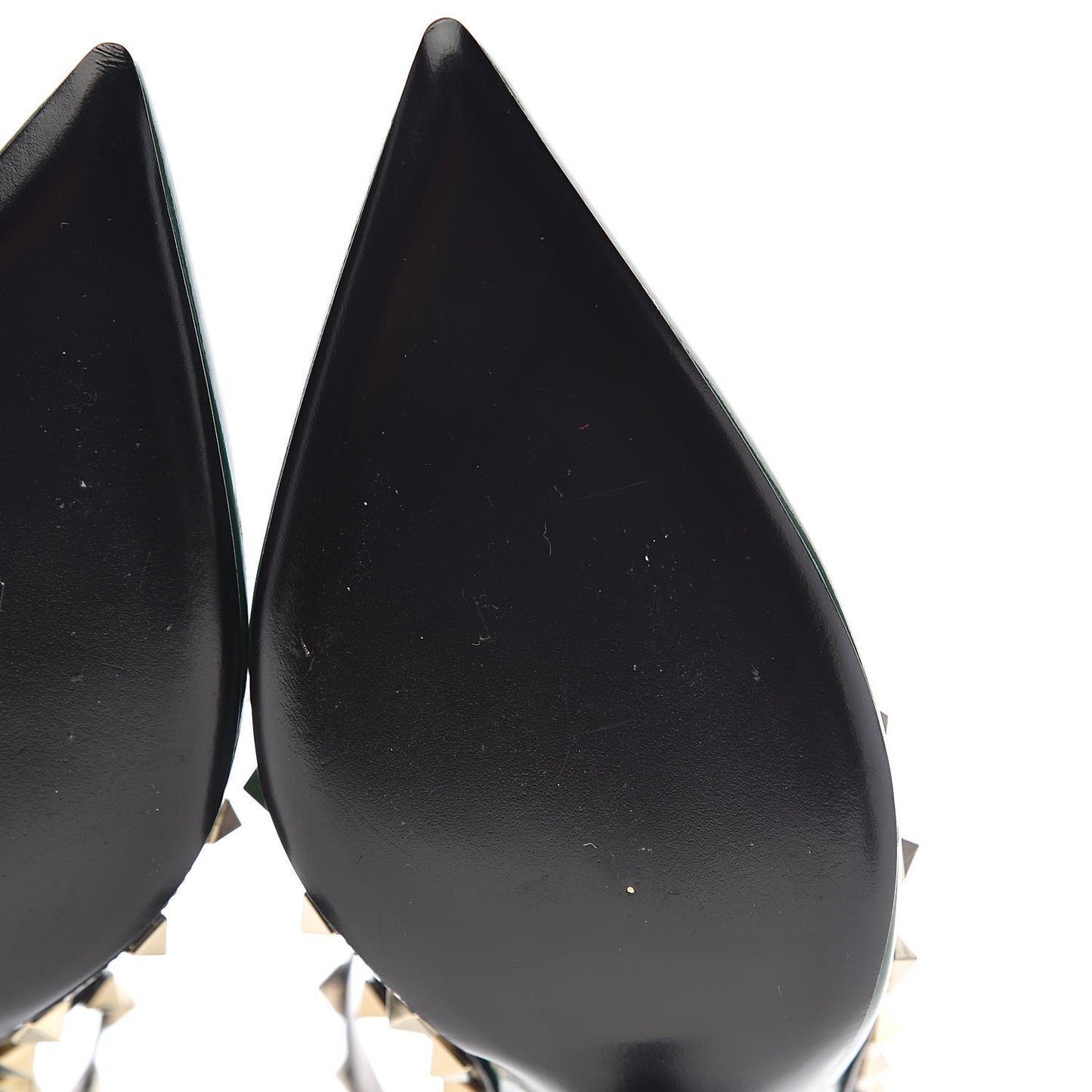 Patent Rockstud Ankle Strap 100mm Pumps 41 Smeraldo Black