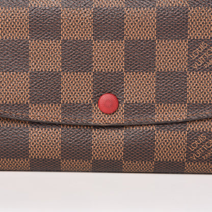 Louis Vuitton Damier Ebene Emilie Wallet Red 11 of 11