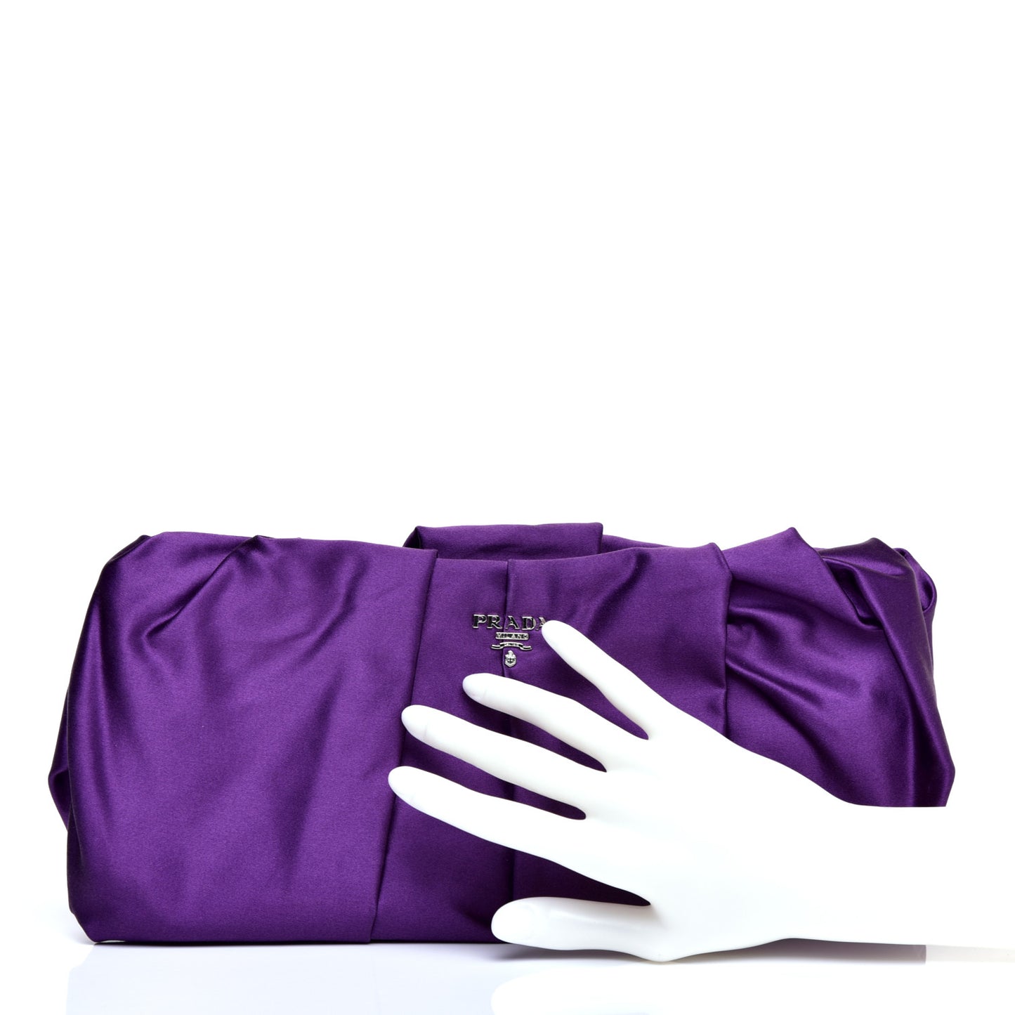 Satin Pochette Clutch Viola