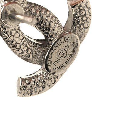 Chanel Crystal CC Earrings Silver 4 of 5