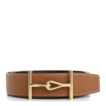 Hermes Togo Box 32mm Reversible Jumbo Belt 85 34 Gold Black 1 of 8