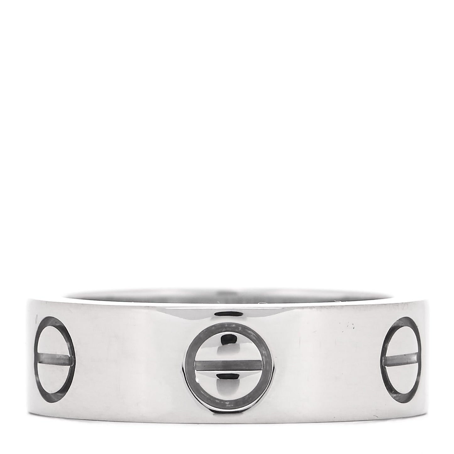 18K White Gold 5.5mm LOVE Ring 50 5.25