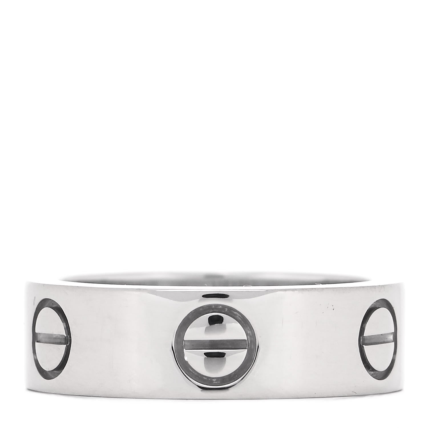 Cartier 18K White Gold 5.5mm LOVE Ring 50 5.25 3 of 4