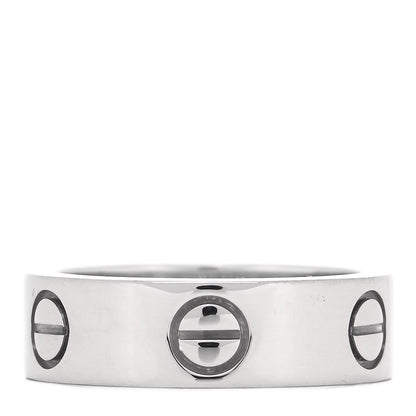 Cartier 18K White Gold 5.5mm LOVE Ring 50 5.25 3 of 4