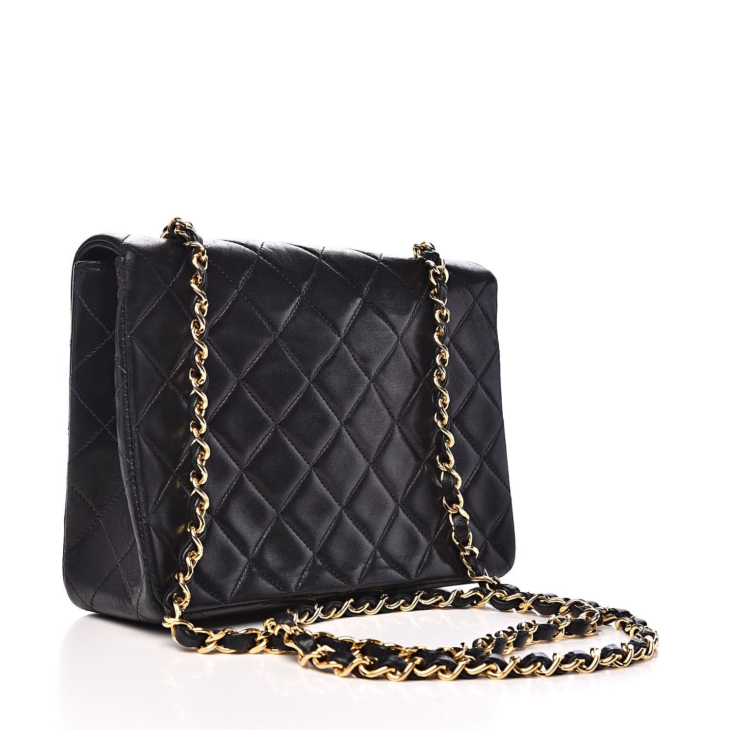 Chanel Lambskin Quilted Mini Square Flap Bag Black 3 of 13