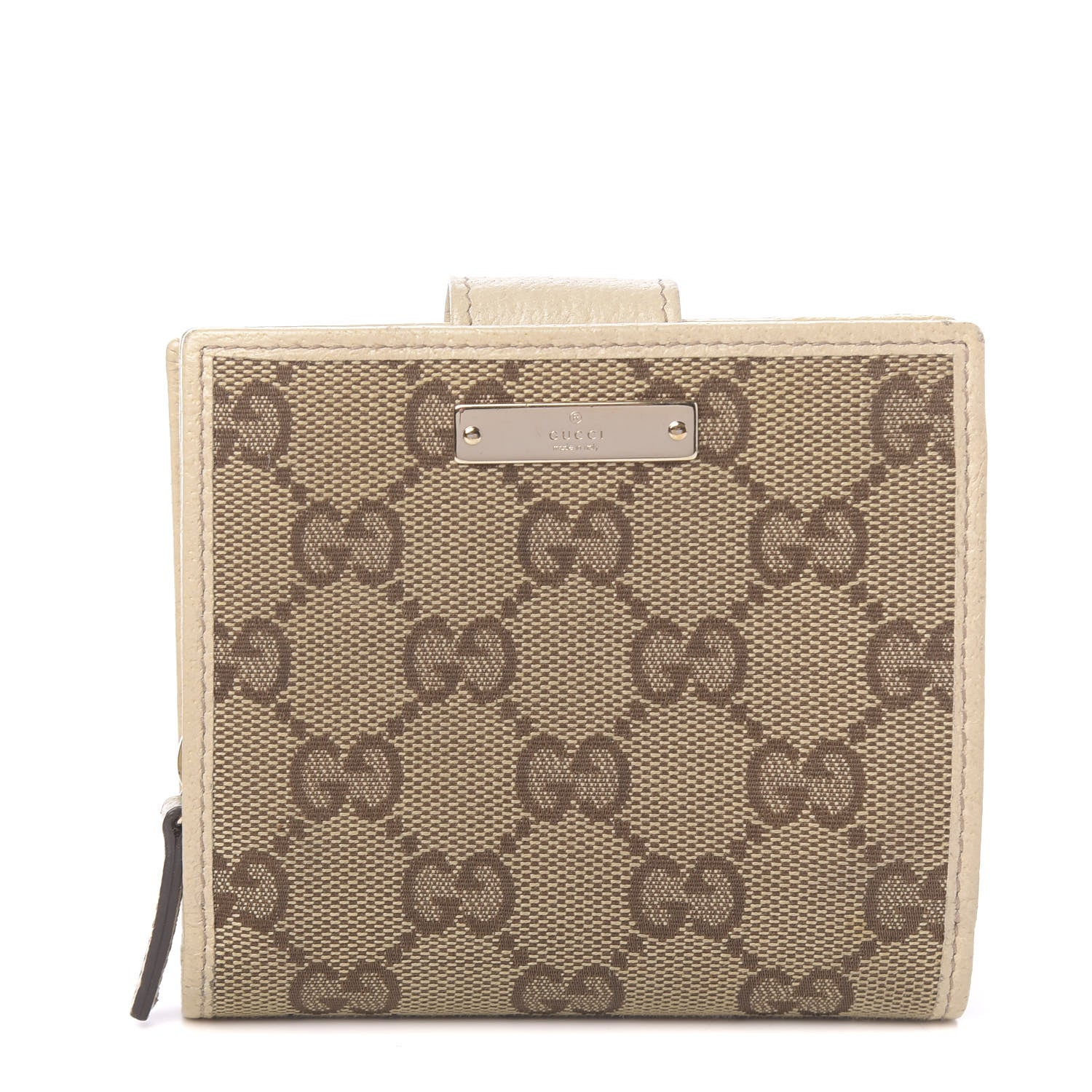 Gucci Monogram Zip Around French Flap Wallet Off White 1 of 7