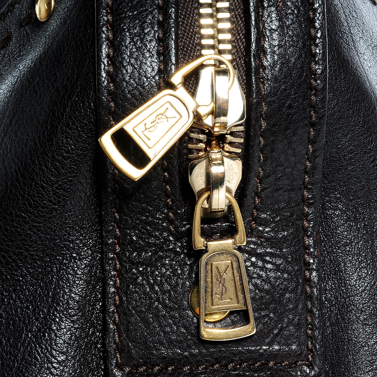 Saint Laurent Leather Large Muse Brown 5 of 10
