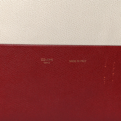 Celine Grained Calfskin Small Vertical Bi-Cabas Cream Red 21 of 28