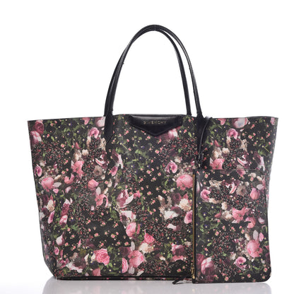 Givenchy Coated Canvas Roses Camouflage Print Large Antigona Tote Black 3 of 16