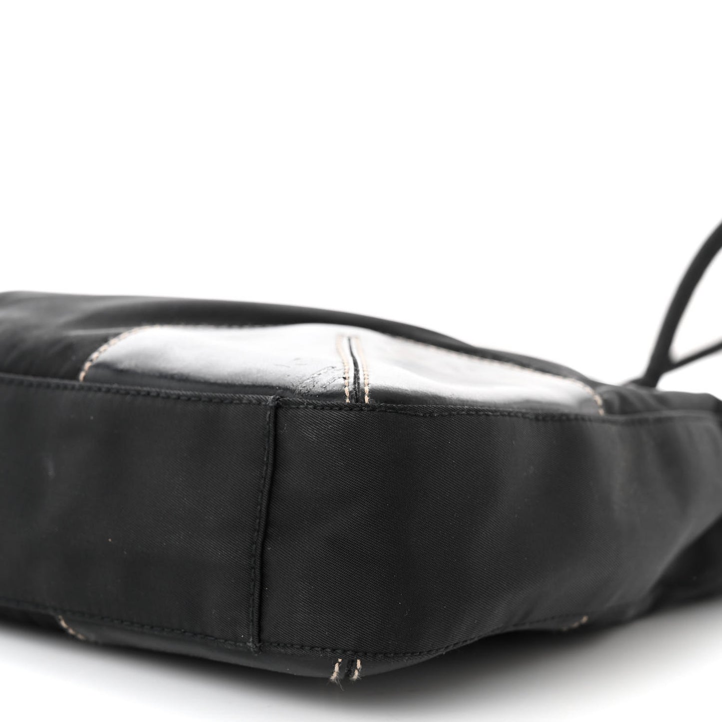 Tessuto Nylon Caflskin Shopping Tote Black