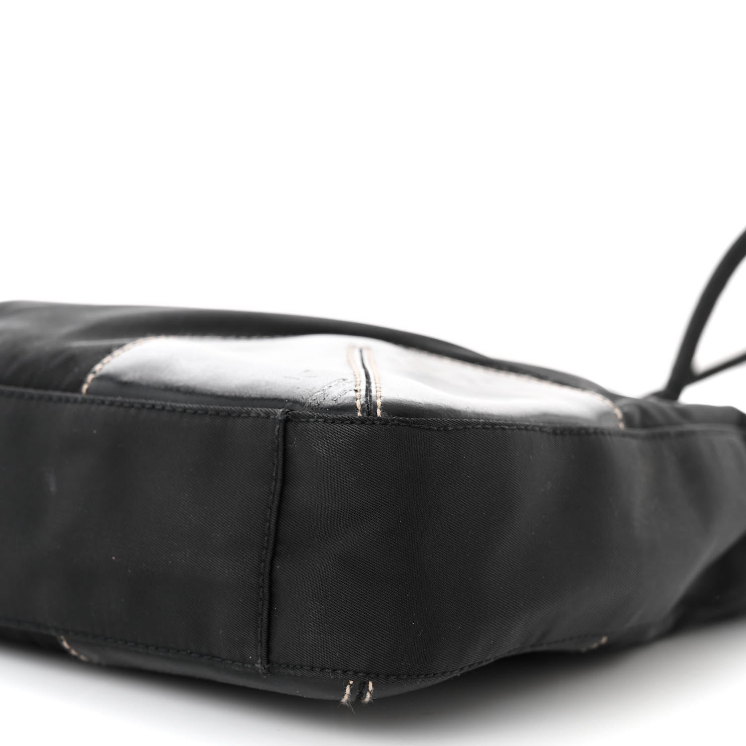 Prada Tessuto Nylon Caflskin Shopping Tote Black 10 of 12