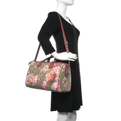 Gucci GG Supreme Monogram Blooms Medium Boston Beige Multicolor Dry Rose 2 of 10
