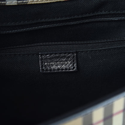 Burberry Canvas House Check Backpack Black 6 of 12