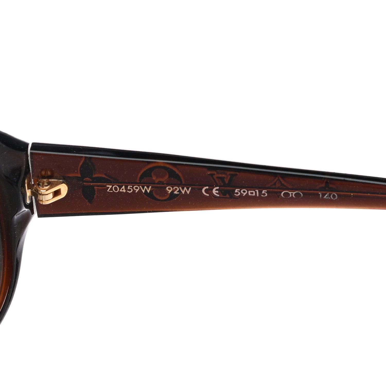 Louis Vuitton Acetate Obsession GM Sunglasses Z0459W Brown Glitter 5 of 8