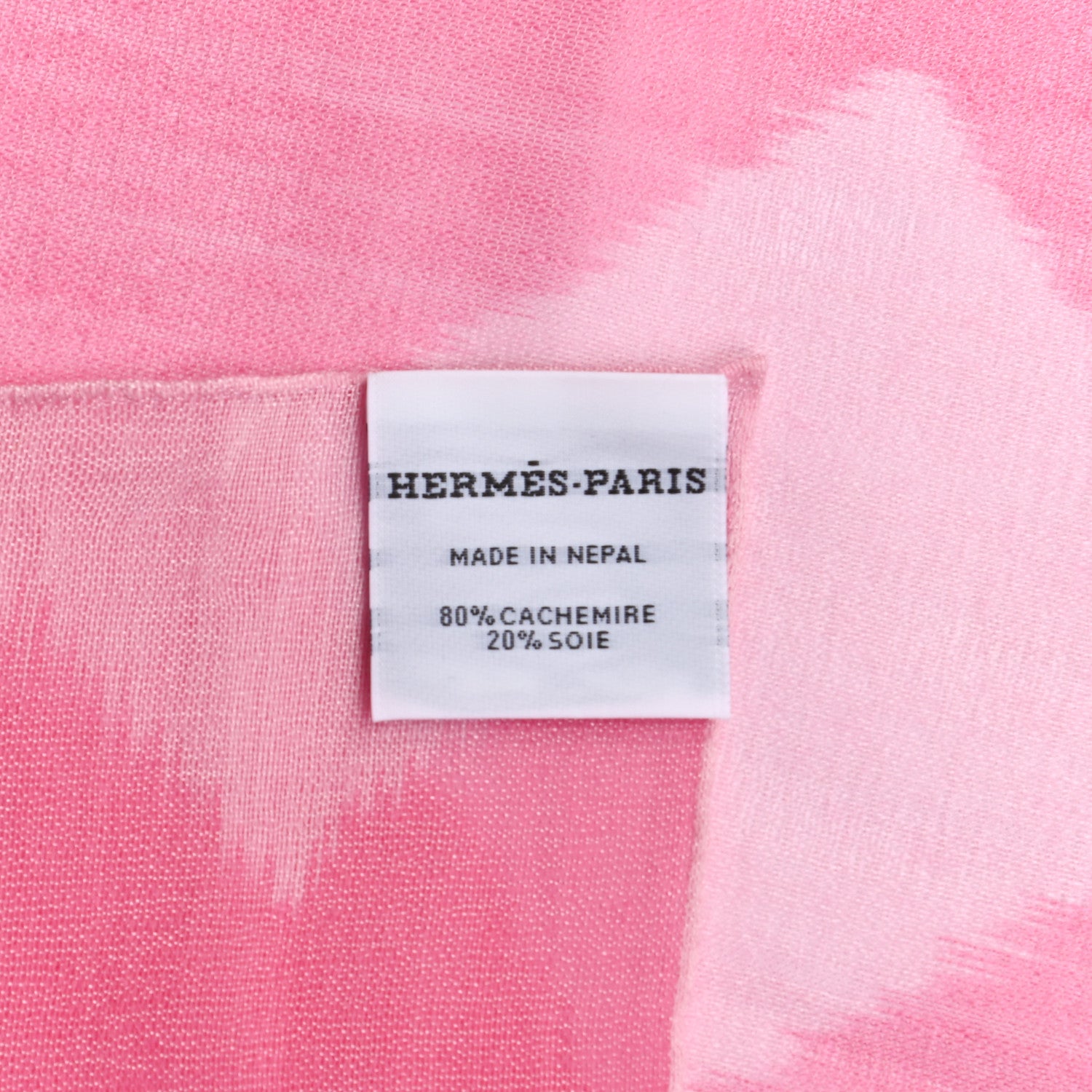 Hermes Silk Cashmere Icat H Net Shawl 140 Rose Pale Fuchsia 4 of 4