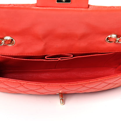 Chanel Lambskin Quilted East West Flap Red 4 of 9