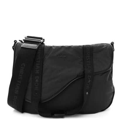 Christian Dior HOMME Nylon Saddle Messenger Bag Black 1 of 11