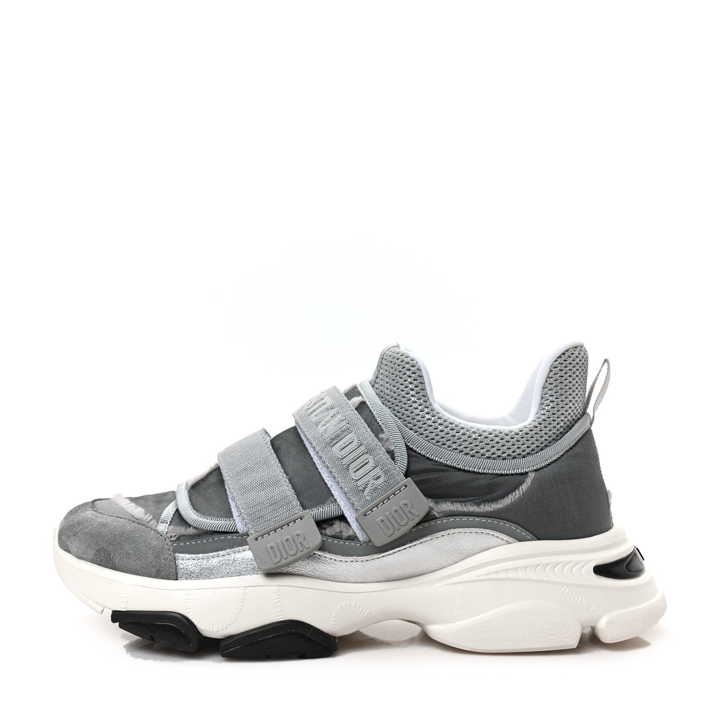 Technical Fabric Nylon Camouflage Womens D-Wander Sneakers 38 Silver