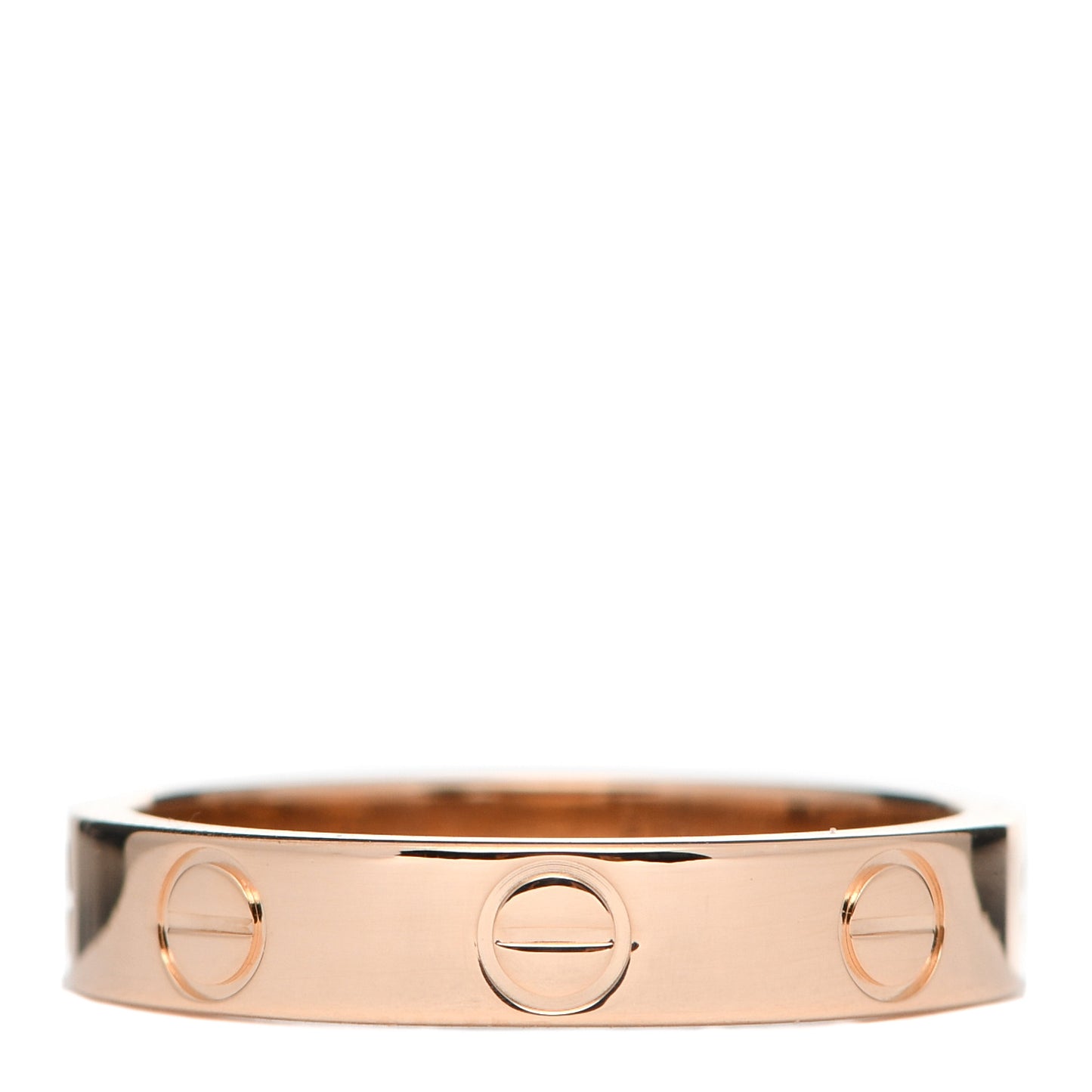 18K Pink Gold 3.5mm LOVE Wedding Band Ring 50 5.25