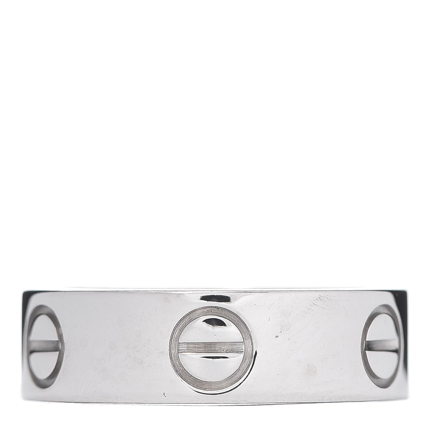 Cartier 18K White Gold 5.5mm LOVE Ring 51 5.75 3 of 4