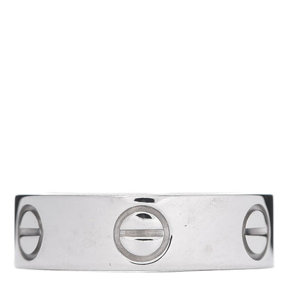 Cartier 18K White Gold 5.5mm LOVE Ring 51 5.75 3 of 4