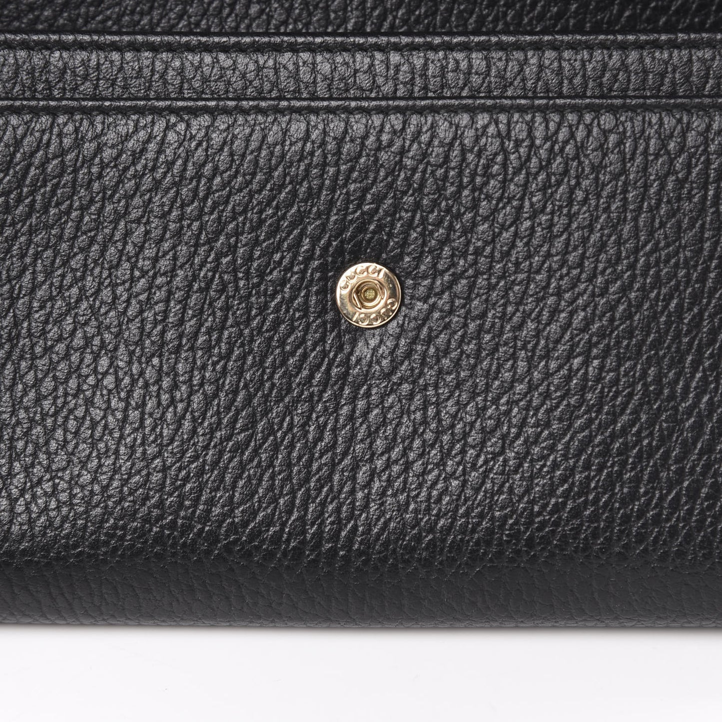 Dollar Calfskin Swing Continental Wallet Black