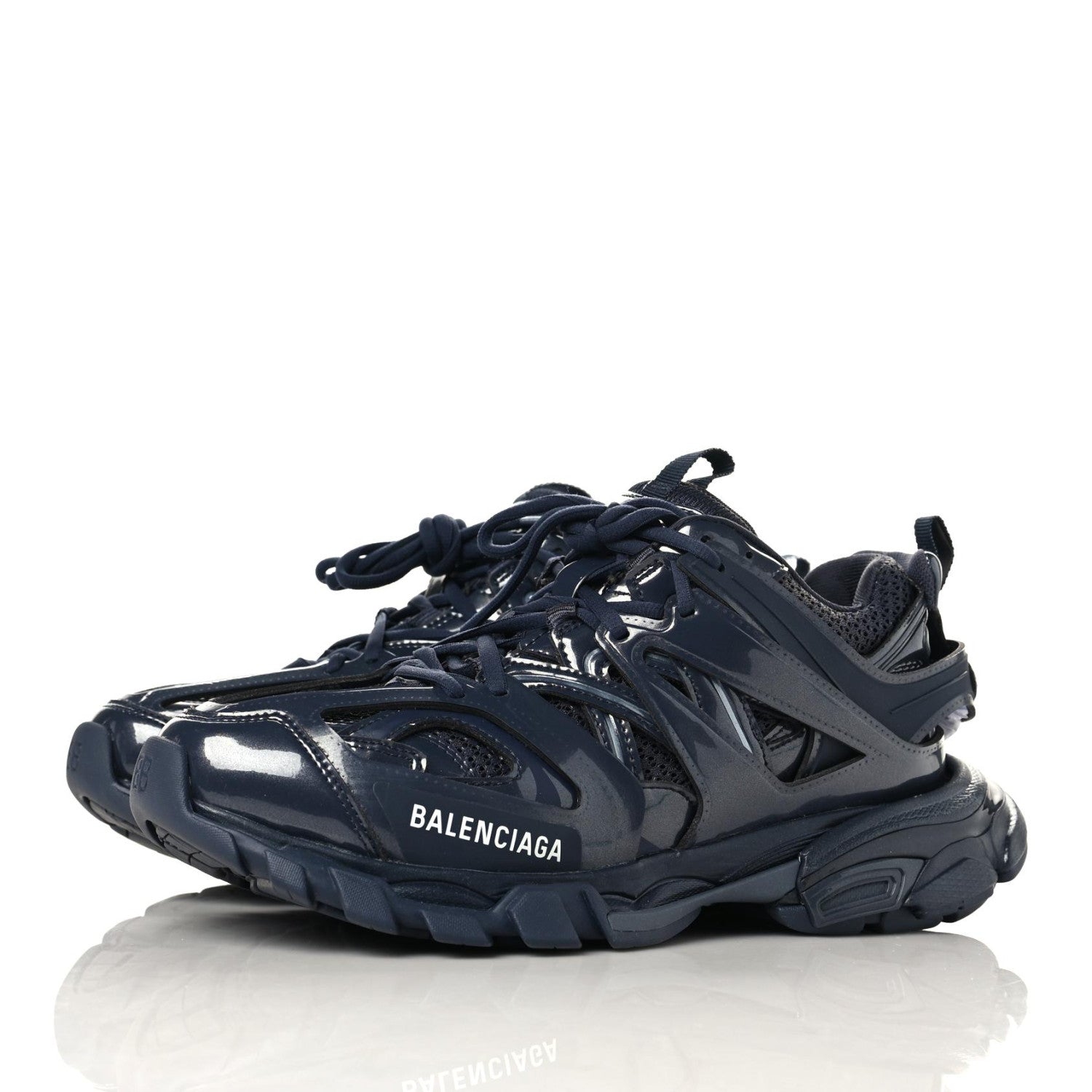 Balenciaga Mesh Nylon Mens Track Sneakers 39 Navy 4 of 10
