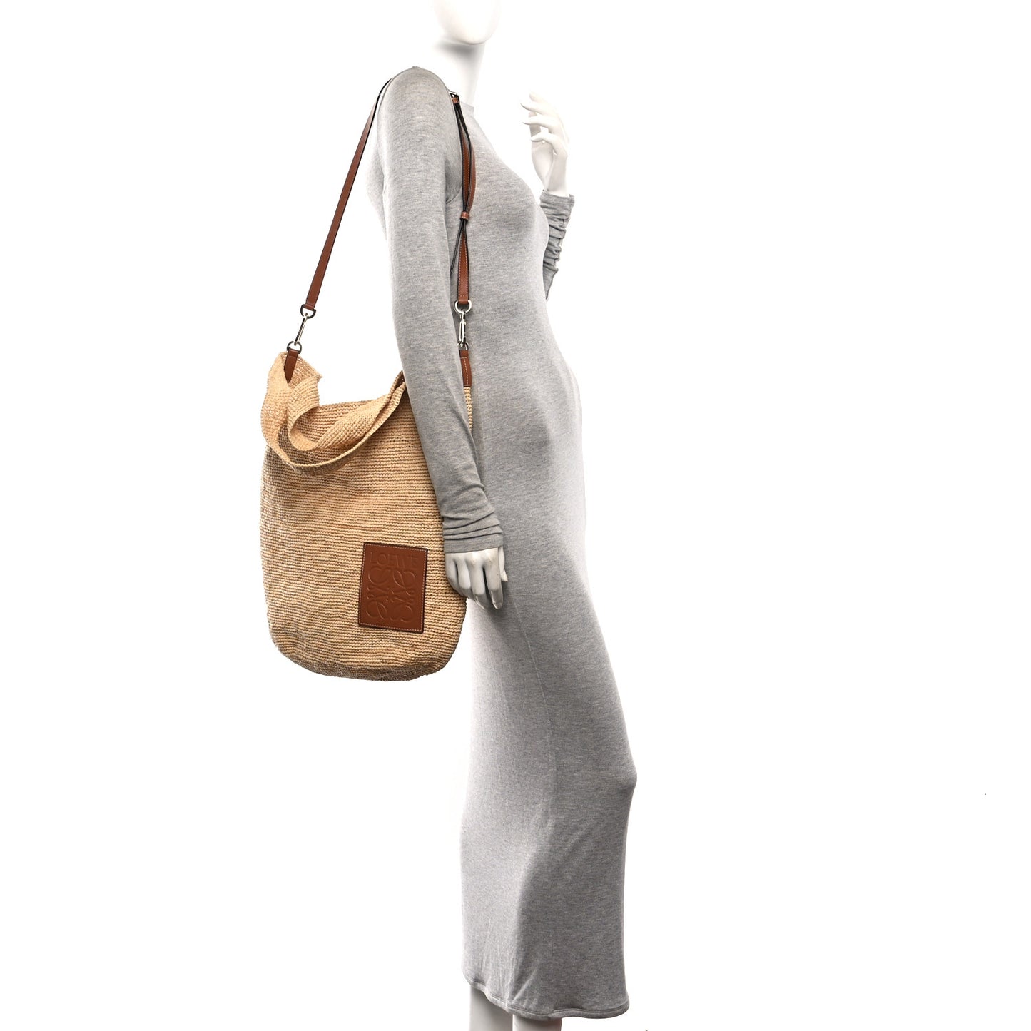 Raffia Paula's Ibiza Slit Tote Bag Natural Tan